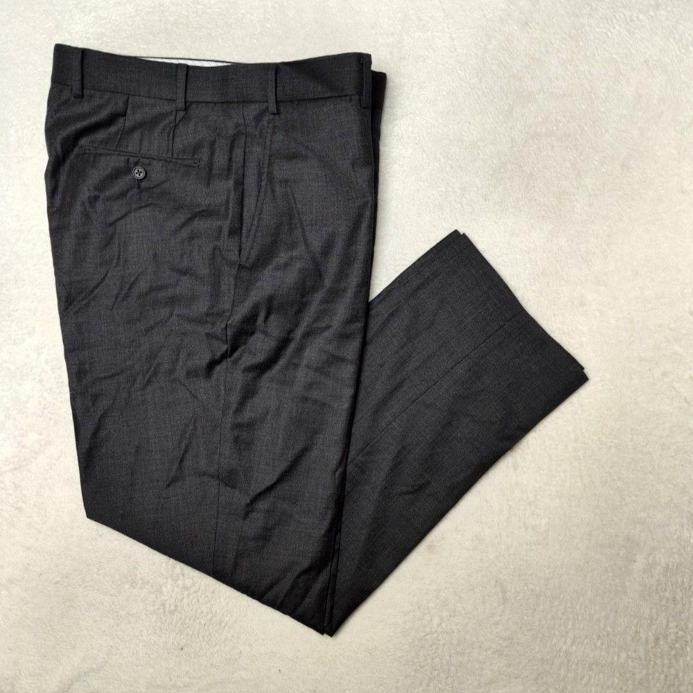 Paul Betenly Pants Mens 36x30 Gray Vantage Wool Florence Flat Front Dress Slacks